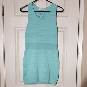 Aqua mini dress